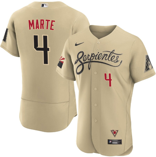 Men's Arizona Diamondbacks #4 Ketel Marte 2021 Gold City Connect Flex Base Stitched MLB Jersey Men's Arizona Diamondbacks #4 Ketel Marte 2021 Gold City Connect Flex Base Stitched MLB Jersey